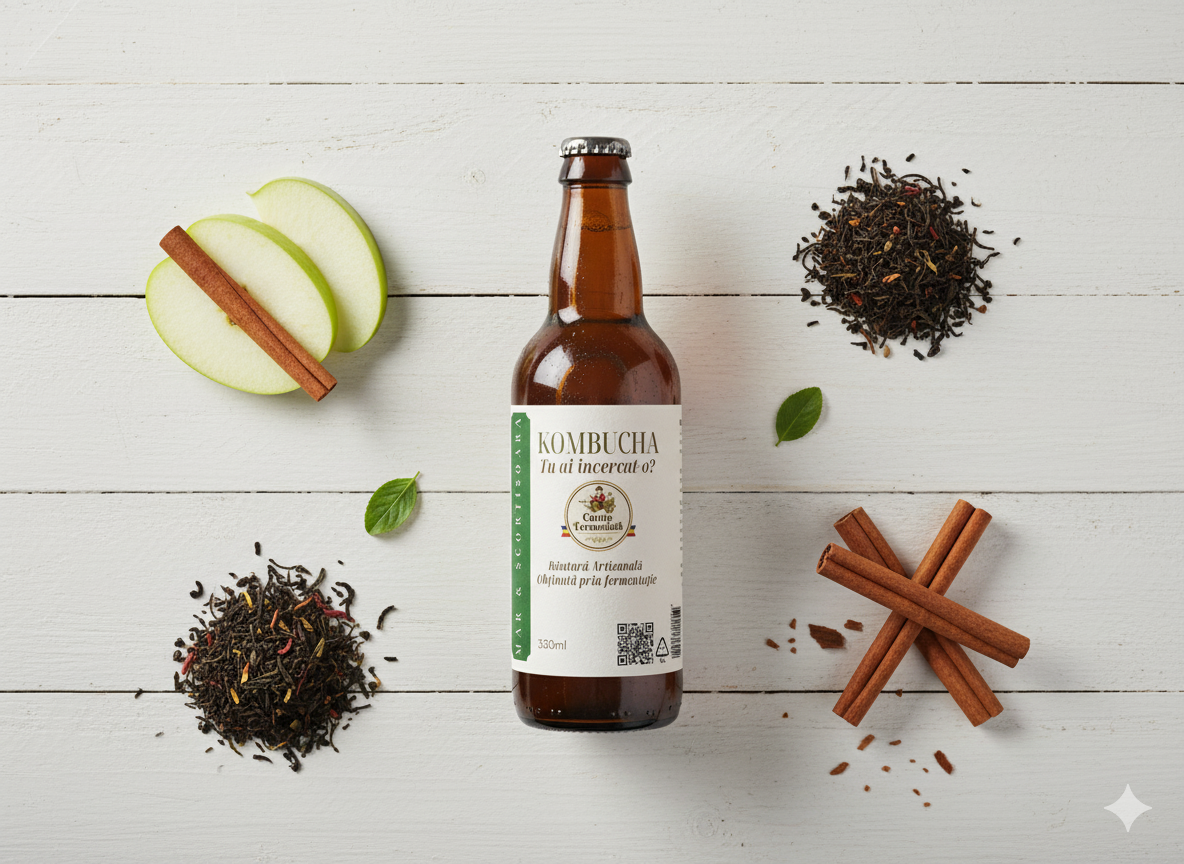 Kombucha - Măr & Scorțișoară