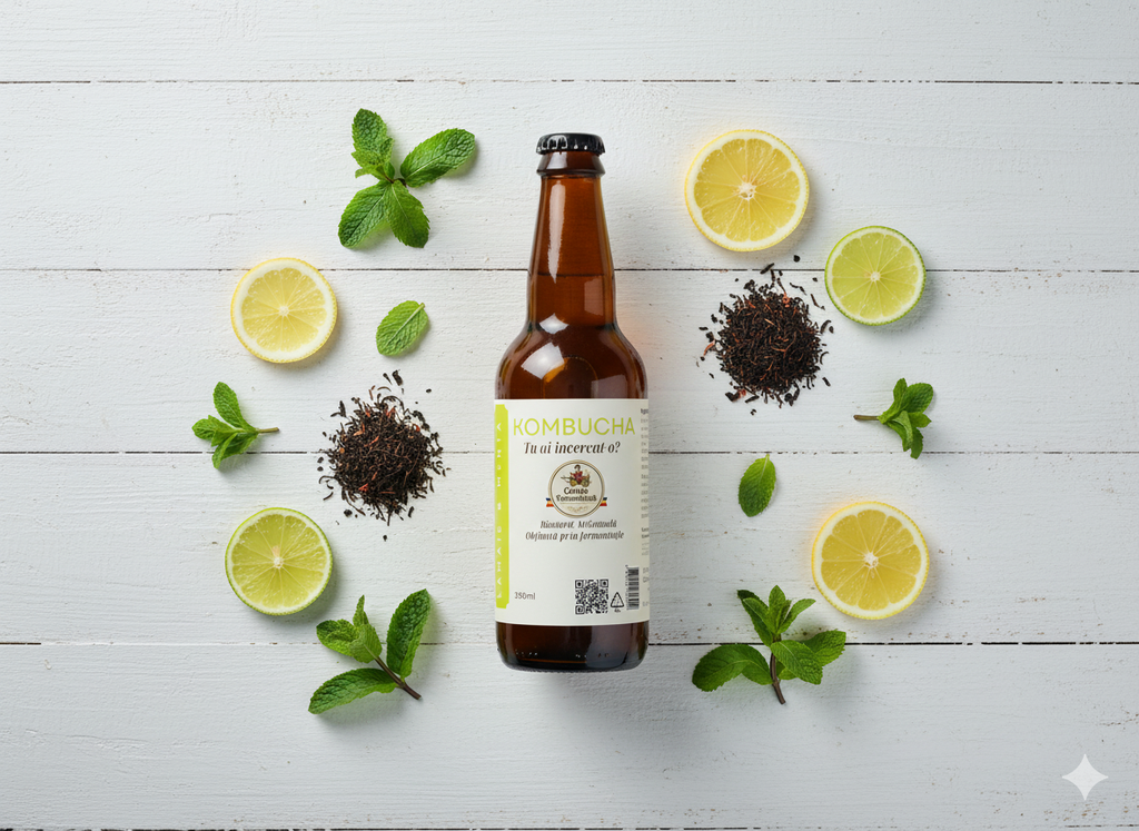 Kombucha - Lămâie & Mentă