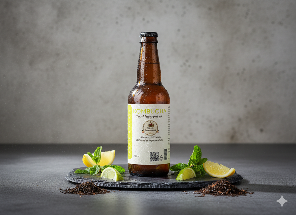 Kombucha - Lămâie & Mentă