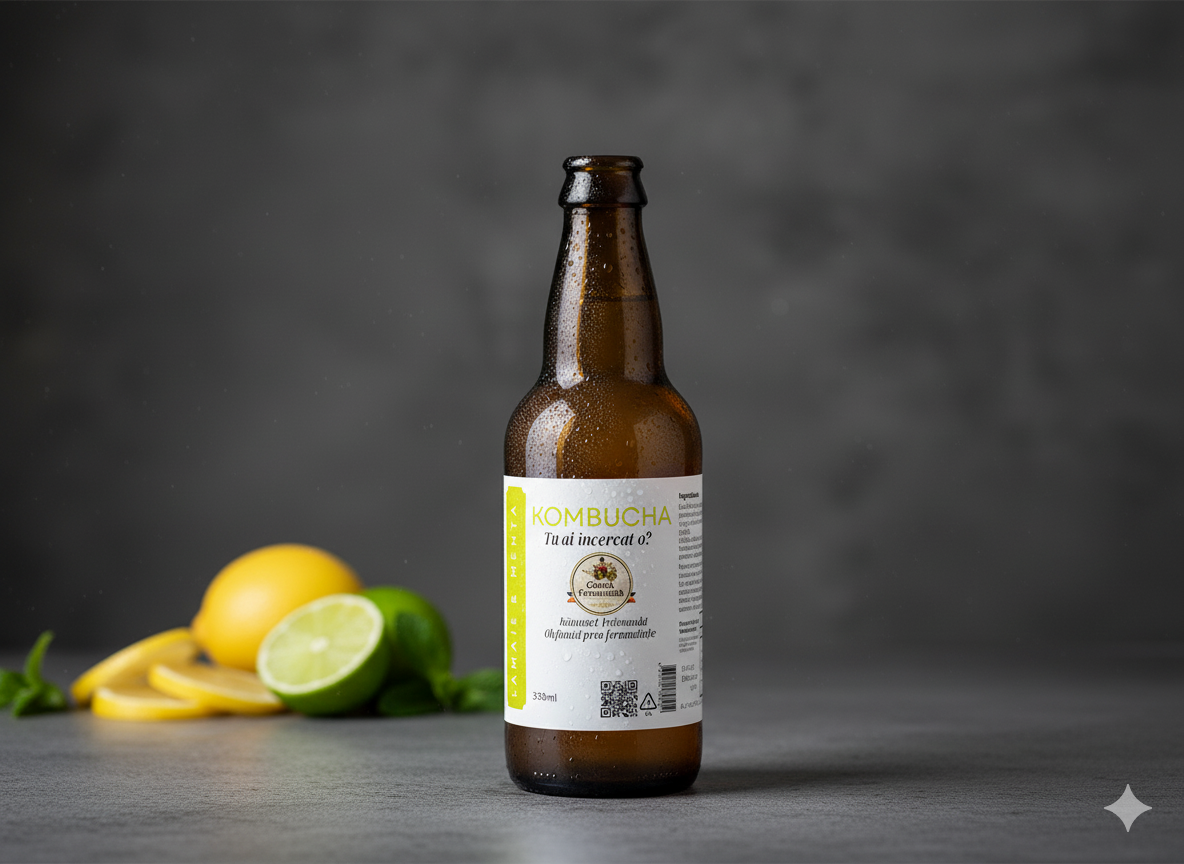 Kombucha - Lămâie & Mentă